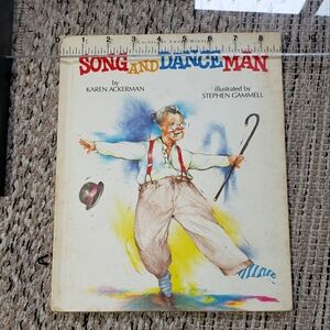 Children's color illustrated storybook 80's Vintage Song and Dance Man